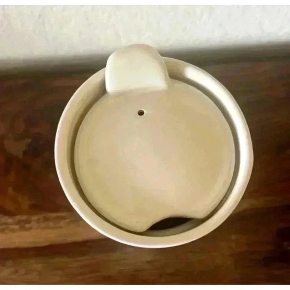 NEW Rae Dunn AWAY Coffee Mug tall with lid rubber seal Mug For Travel - Picture 2 of 5